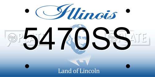5470SS Illinois License Plate