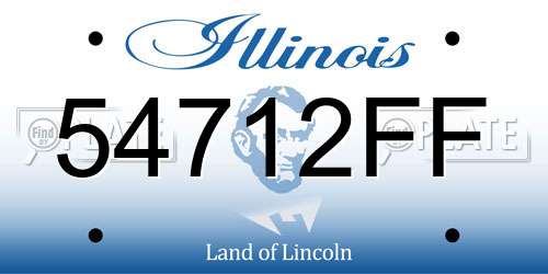 54712FF Illinois License Plate