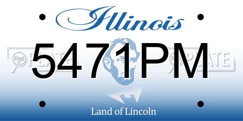 5471PM Illinois License Plate