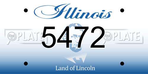 5472 Illinois License Plate
