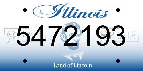 5472193 Illinois License Plate