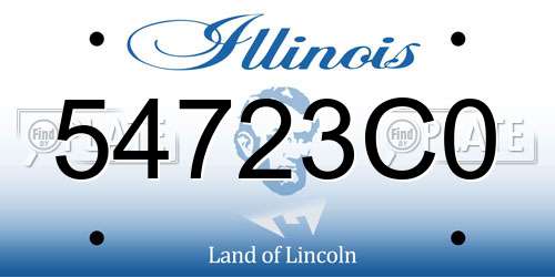 54723C0 Illinois License Plate