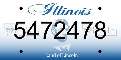 5472478 Illinois License Plate