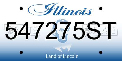 547275ST Illinois License Plate
