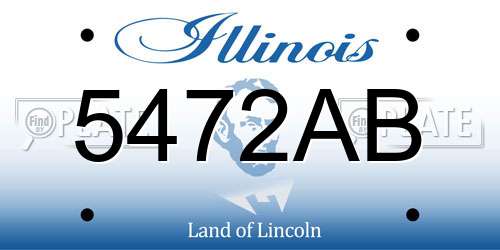 5472AB Illinois License Plate