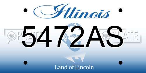 5472AS Illinois License Plate