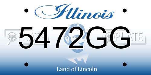 5472GG Illinois License Plate