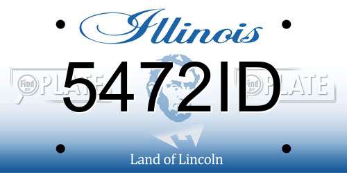 5472ID Illinois License Plate