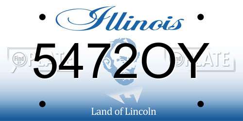 5472OY Illinois License Plate