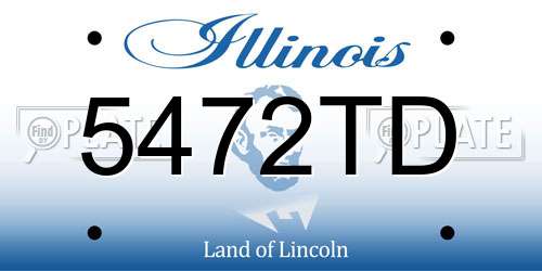 5472TD Illinois License Plate