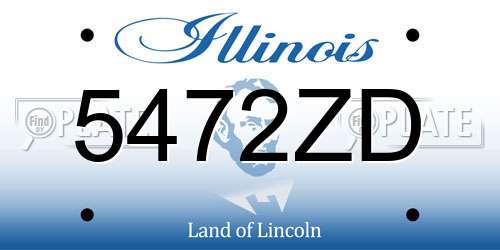 5472ZD Illinois License Plate