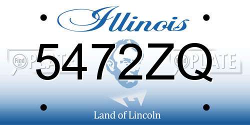 5472ZQ Illinois License Plate