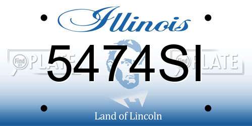 5474SI Illinois License Plate