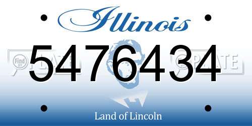 5476434 Illinois License Plate