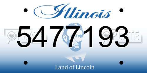 5477193 Illinois License Plate