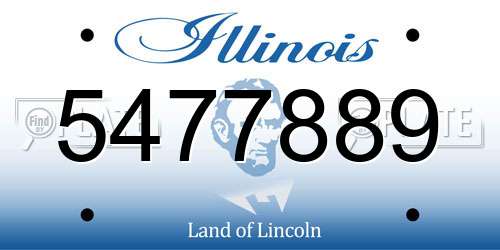 5477889 Illinois License Plate