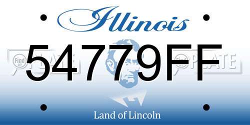 54779FF Illinois License Plate