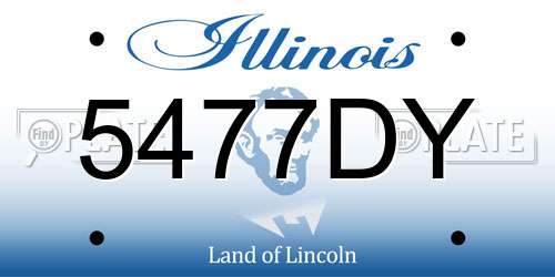 5477DY Illinois License Plate