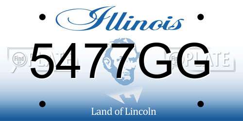 5477GG Illinois License Plate