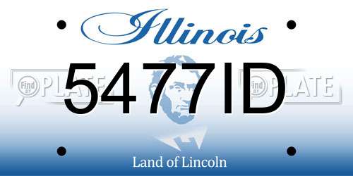 5477ID Illinois License Plate