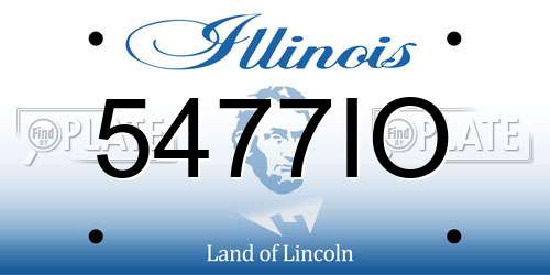 5477IO Illinois License Plate