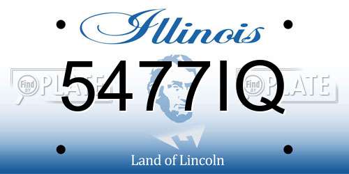 5477IQ Illinois License Plate