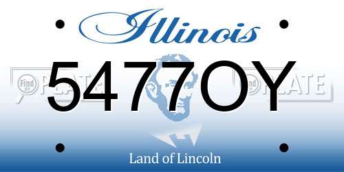 5477OY Illinois License Plate