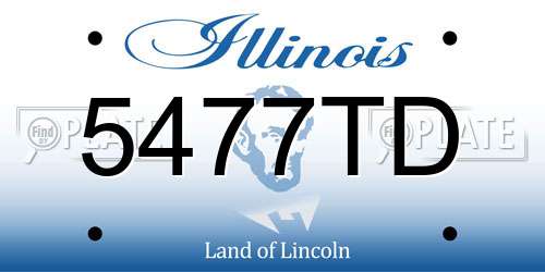 5477TD Illinois License Plate