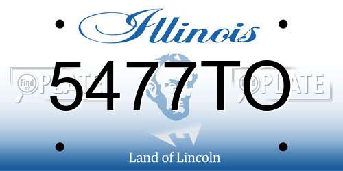 5477TO Illinois License Plate