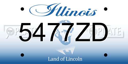 5477ZD Illinois License Plate