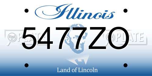 5477ZO Illinois License Plate