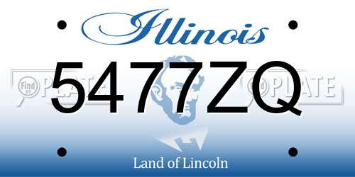 5477ZQ Illinois License Plate