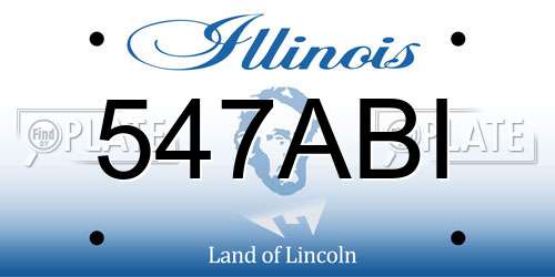 547ABI Illinois License Plate