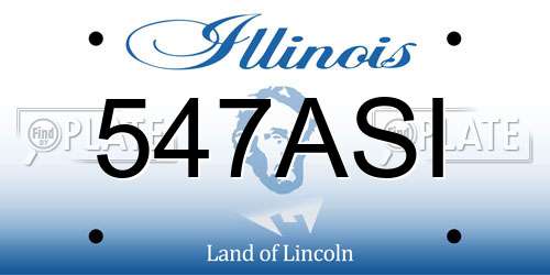 547ASI Illinois License Plate