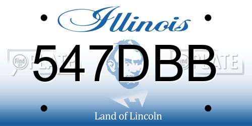 547DBB Illinois License Plate