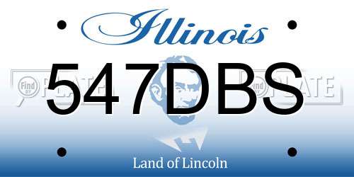 547DBS Illinois License Plate