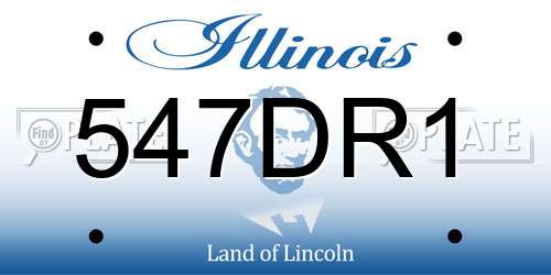 547DR1 Illinois License Plate