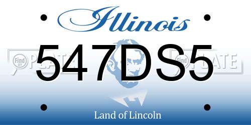 547DS5 Illinois License Plate