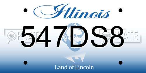 547DS8 Illinois License Plate