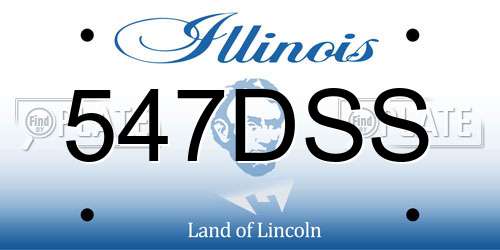 547DSS Illinois License Plate