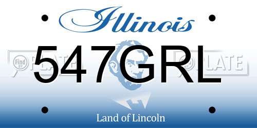 547GRL Illinois License Plate
