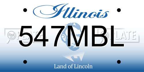 547MBL Illinois License Plate