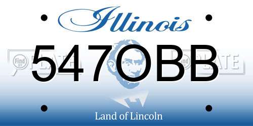 547OBB Illinois License Plate