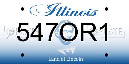 547OR1 Illinois License Plate