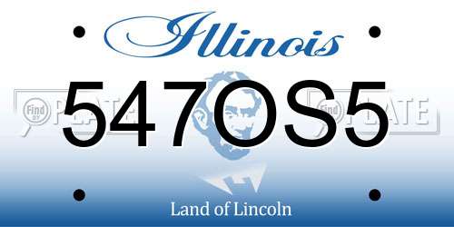 547OS5 Illinois License Plate