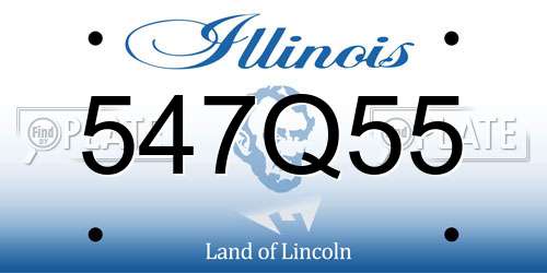 547Q55 Illinois License Plate