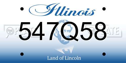 547Q58 Illinois License Plate