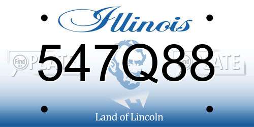 547Q88 Illinois License Plate
