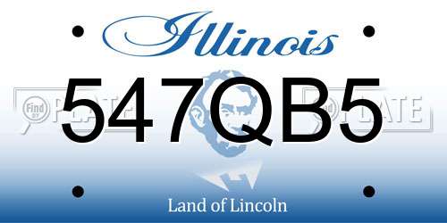 547QB5 Illinois License Plate