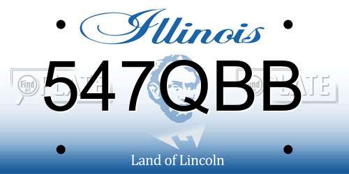 547QBB Illinois License Plate